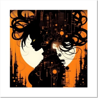 Atompunk girl art Posters and Art